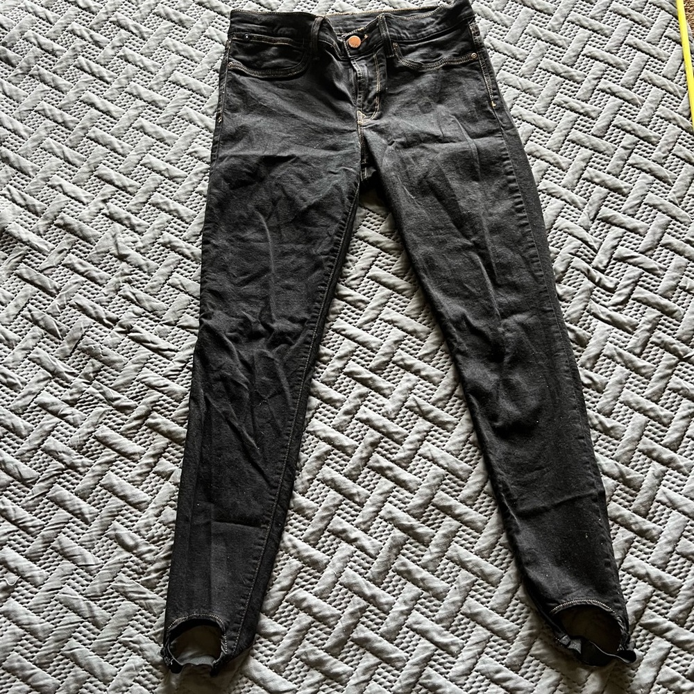 Gap 1969 Women's Black Stirrup Legging Jeans - Size 30/10